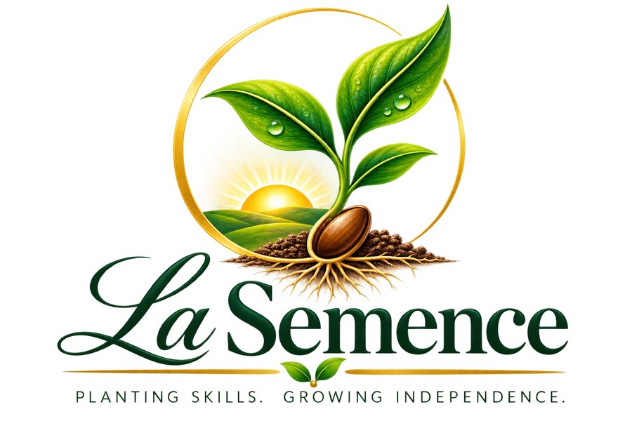La Semence logo – Planting Skills. Growing Independence.